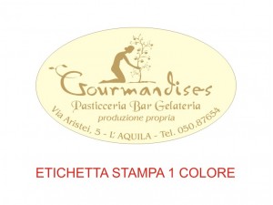 Etichette adesive per pasticcerie, bar, panetterie e gelaterie (mm 50x29)  (cod.16/I )